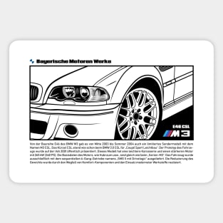 M3 e46 CSL (black print) Magnet